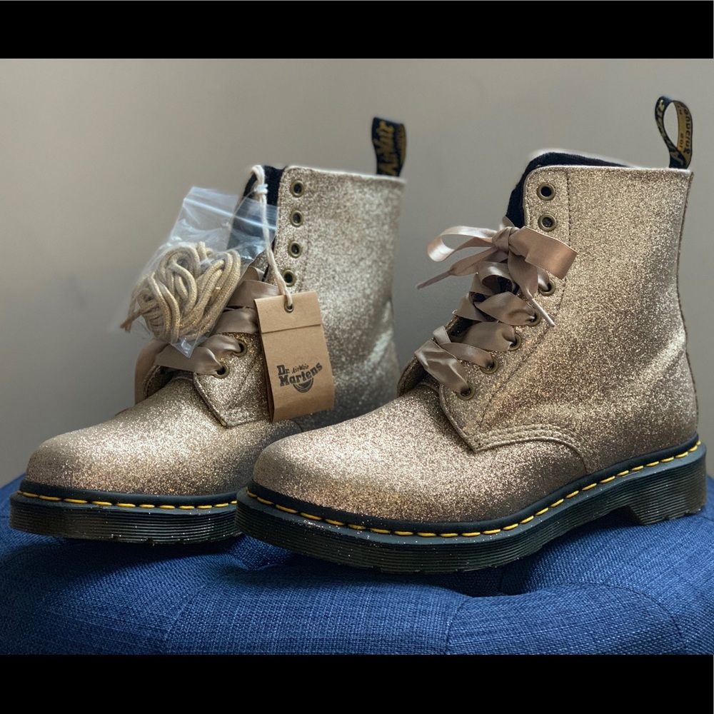 Brand New Dr. Martens Gold Glitter